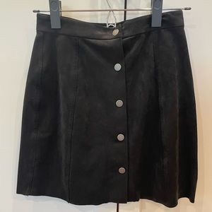 Wilfred by Aritzia black skirt with button detail down the center; size 0
